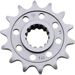 JTF742.14 FRONT REPLACEMENT SPROCKET 14 TEETH 520 PITCH NATURAL CHROMOLY STEEL
