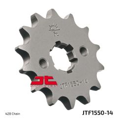 JTF1550.14 FRONT REPLACEMENT SPROCKET 14 TEETH 428 PITCH NATURAL CHROMOLY STEEL ALLOY