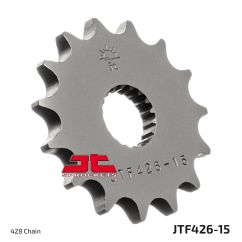 JTF426.15 FRONT REPLACEMENT SPROCKET 15 TEETH 428 PITCH NATURAL CHROMOLY STEEL ALLOY