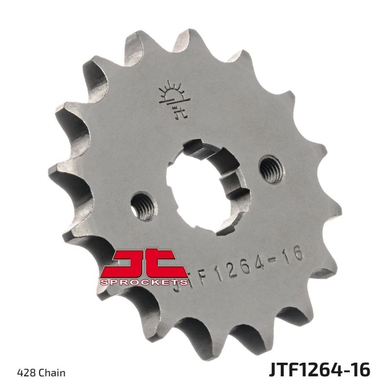 JTF1264.16 FRONT REPLACEMENT SPROCKET 16 TEETH 428 PITCH NATURAL CHROMOLY STEEL ALLOY