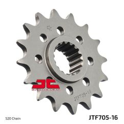 JTF705.16 FRONT REPLACEMENT SPROCKET 16 TEETH 520 PITCH NATURAL CHROMOLY STEEL ALLOY