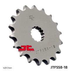 JTF558.18 FRONT REPLACEMENT SPROCKET 18 TEETH 428 PITCH NATURAL CHROMOLY STEEL ALLOY