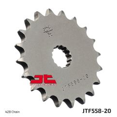 JTF558.20 FRONT REPLACEMENT SPROCKET 20 TEETH 428 PITCH NATURAL CHROMOLY STEEL ALLOY
