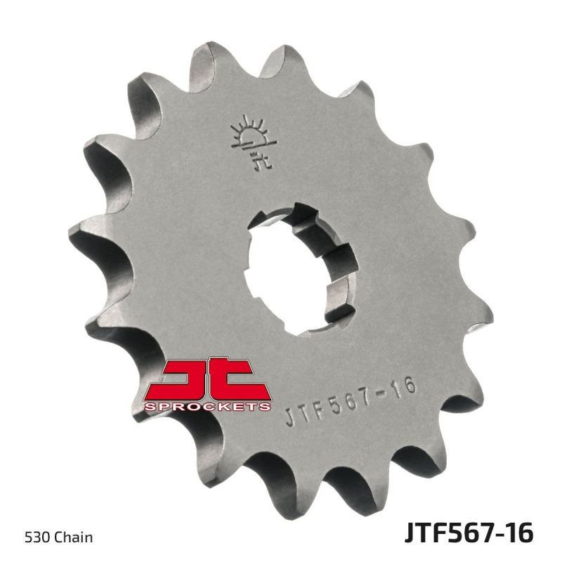 JTF567.16 FRONT REPLACEMENT SPROCKET 16 TEETH 530 PITCH NATURAL CHROMOLY STEEL ALLOY
