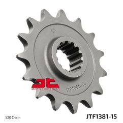 JTF1381.15 FRONT REPLACEMENT SPROCKET 15 TEETH 520 PITCH NATURAL CHROMOLY STEEL ALLOY