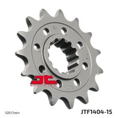JTF1404.15 FRONT REPLACEMENT SPROCKET 15 TEETH 520 PITCH NATURAL CHROMOLY STEEL ALLOY