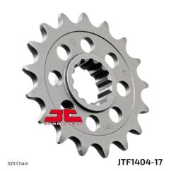 JTF1404.17 FRONT REPLACEMENT SPROCKET 17 TEETH 520 PITCH NATURAL CHROMOLY STEEL ALLOY