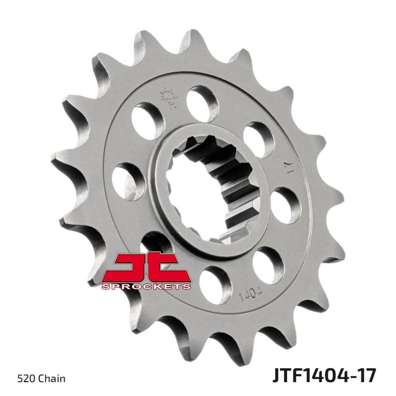 JTF1404.17 FRONT REPLACEMENT SPROCKET 17 TEETH 520 PITCH NATURAL CHROMOLY STEEL ALLOY