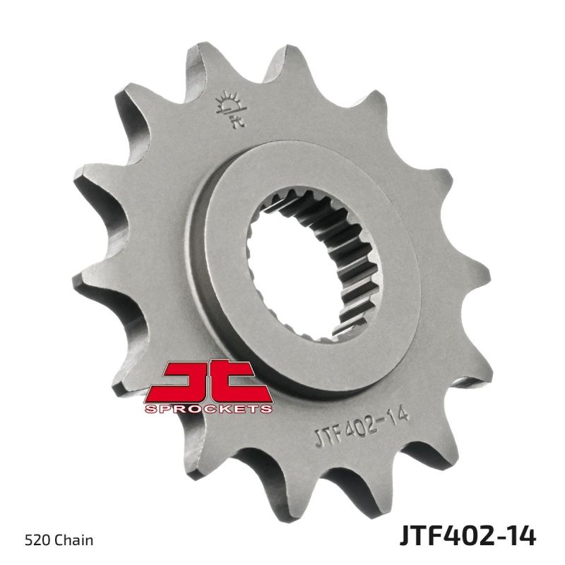JTF402.14 FRONT REPLACEMENT SPROCKET 14 TEETH 520 PITCH NATURAL CHROMOLY STEEL ALLOY