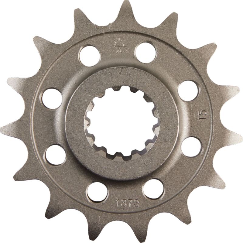 JTF1373.15 FRONT REPLACEMENT SPROCKET 15 TEETH 520 PITCH NATURAL SCM420 CHROMOLY STEEL ALLOY