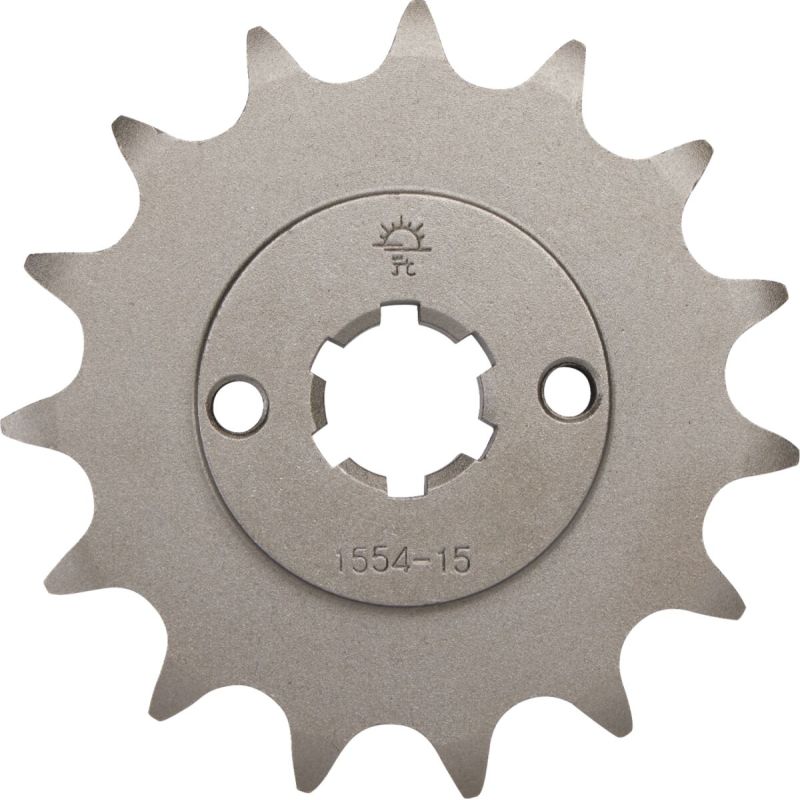 JTF1554.15 FRONT REPLACEMENT SPROCKET 15 TEETH 520 PITCH NATURAL SCM420 CHROMOLY STEEL ALLOY