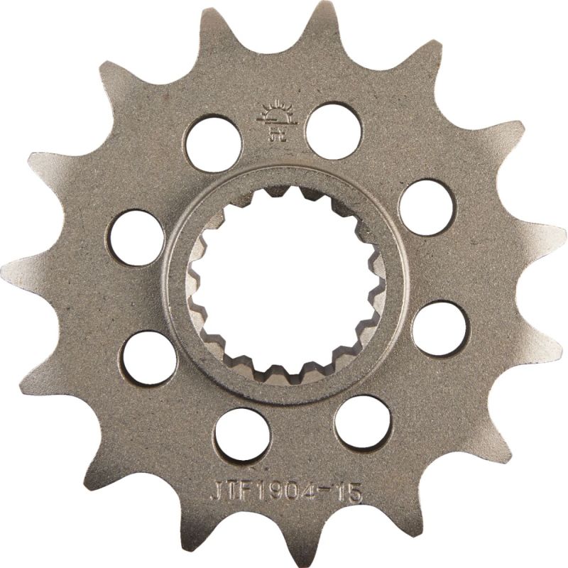JTF1904.15 FRONT REPLACEMENT SPROCKET 15 TEETH 525 PITCH NATURAL SCM420 CHROMOLY STEEL ALLOY
