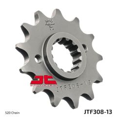 JTF308.13 FRONT REPLACEMENT SPROCKET 13 TEETH 520 PITCH NATURAL SCM420 CHROMOLY STEEL ALLOY