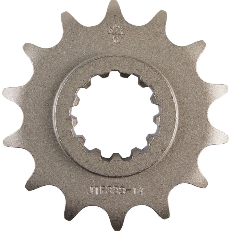 JTF333.14 FRONT REPLACEMENT SPROCKET 14 TEETH 50 PITCH NATURAL SCM420 CHROMOLY STEEL ALLOY
