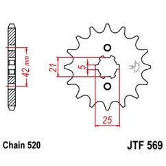 JTF569.18 FRONT REPLACEMENT SPROCKET 18 TEETH 520 PITCH NATURAL SCM420 CHROMOLY STEEL ALLOY