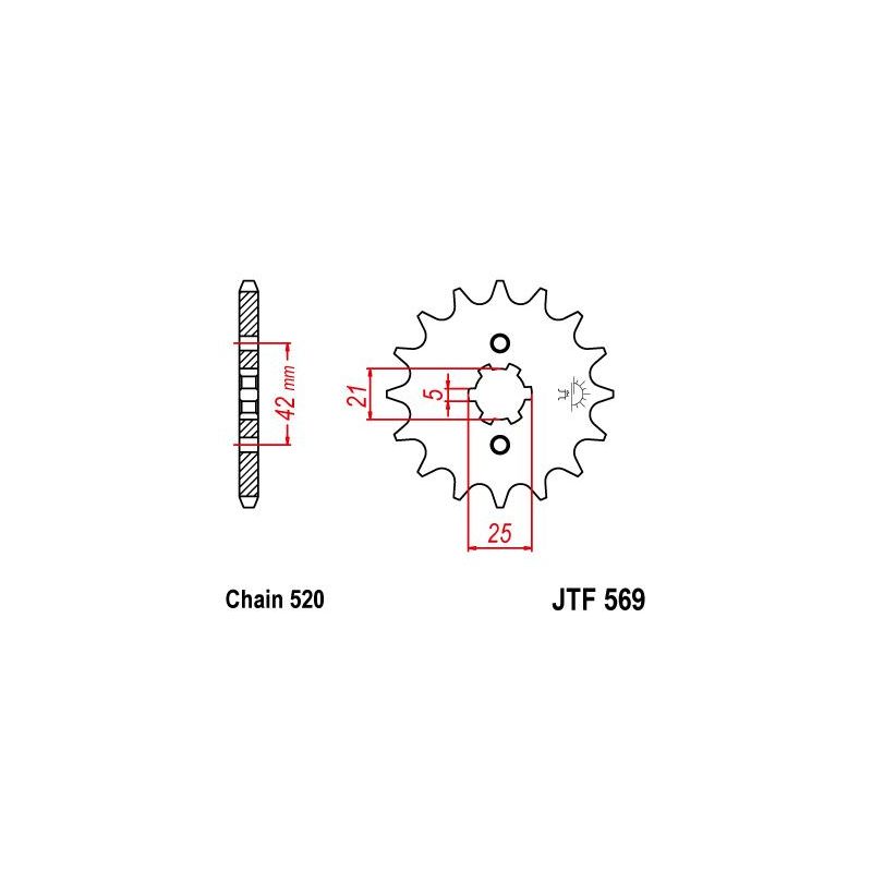 JTF569.18 FRONT REPLACEMENT SPROCKET 18 TEETH 520 PITCH NATURAL SCM420 CHROMOLY STEEL ALLOY