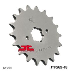 JTF569.18 FRONT REPLACEMENT SPROCKET 18 TEETH 520 PITCH NATURAL SCM420 CHROMOLY STEEL ALLOY