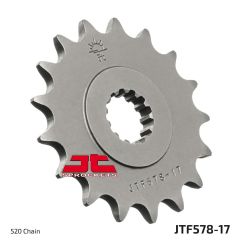 JTF578.17 FRONT REPLACEMENT SPROCKET 17 TEETH 520 PITCH NATURAL SCM420 CHROMOLY STEEL ALLOY