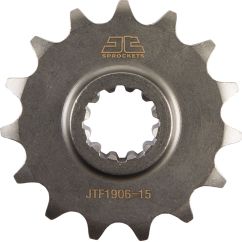 JTF1906.15 FRONT REPLACEMENT SPROCKET 15 TEETH 420 PITCH NATURAL SCM420 CHROMOLY STEEL ALLOY