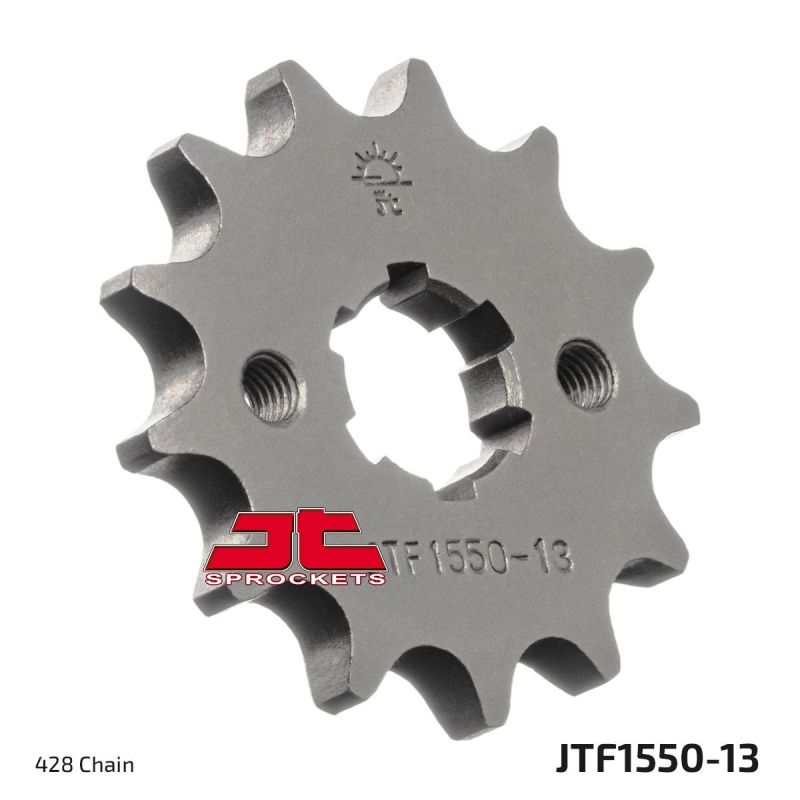 JTF1550.13 FRONT REPLACEMENT SPROCKET 13 TEETH 428 PITCH NATURAL SCM420 CHROMOLY STEEL ALLOY