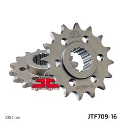 JTF709.16 FRONT REPLACEMENT SPROCKET 16 TEETH 525 PITCH NATURAL CHROMOLY STEEL