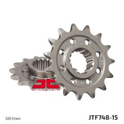 JTF748.15 FRONT REPLACEMENT SPROCKET 15 TEETH 520 PITCH NATURAL CHROMOLY STEEL