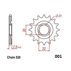 FRONT SPROCKET 520 14T - 12121463