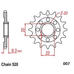 FRONT SPROCKET 520 14T - 12121469
