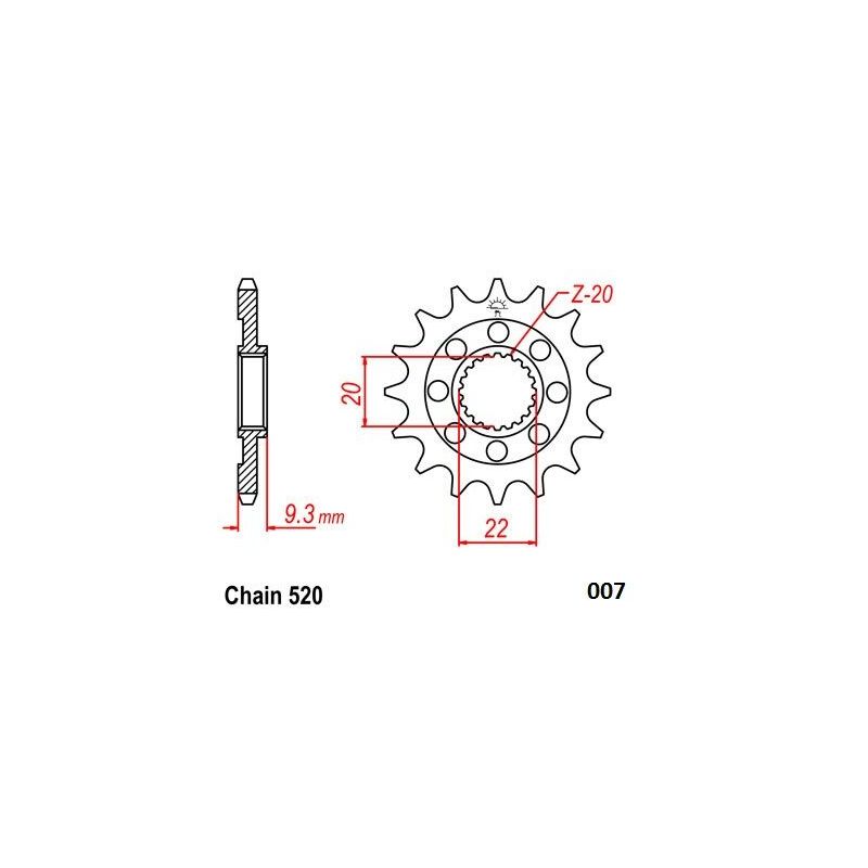 FRONT SPROCKET 520 14T - 12121469