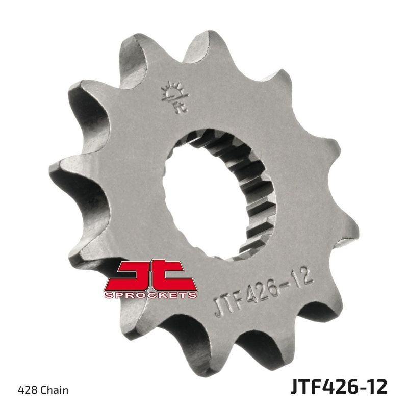 JTF426.12 FRONT REPLACEMENT SPROCKET 12 TEETH 428 PITCH NATURAL STEEL