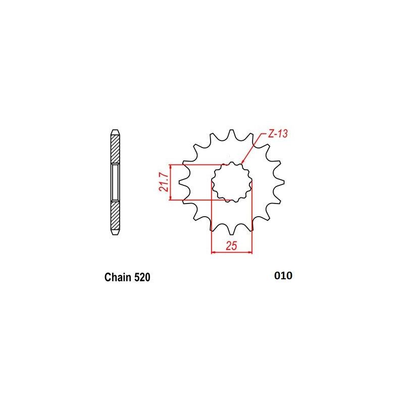 FRONT SPROCKET 520 14T - 12121477