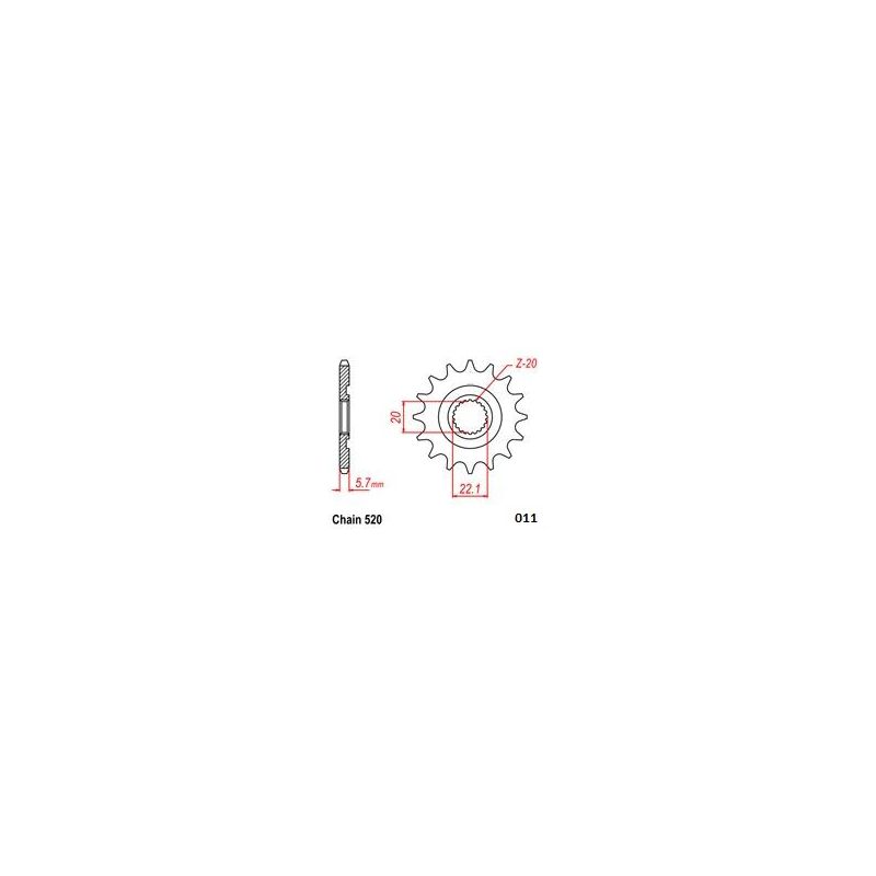 FRONT SPROCKET 520 14T - 12121480