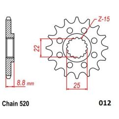 FRONT SPROCKET 520 14T - 12121484