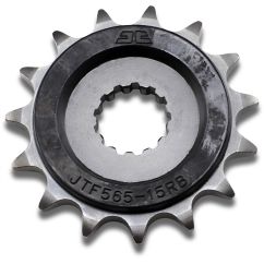 JTF565.15RB FRONT RUBBER CUSHIONED SPROCKET 15 TEETH 520 PITCH NATURAL SCM420/20CRMO CHROMOLY STEEL