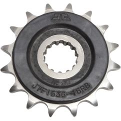 JTF1536.16RB FRONT RUBBER CUSHIONED SPROCKET 16 TEETH 520 PITCH NATURAL SCM420 CHROMOLY STEEL ALLOY