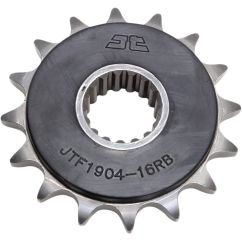 JTF1904.16RB FRONT RUBBER CUSHIONED SPROCKET 16 TEETH 525 PITCH NATURAL SCM420 CHROMOLY STEEL ALLOY