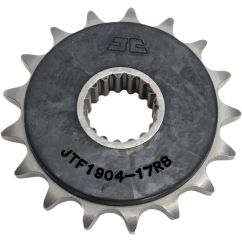 JTF1904.17RB FRONT RUBBER CUSHIONED SPROCKET 17 TEETH 525 PITCH NATURAL SCM420 CHROMOLY STEEL ALLOY