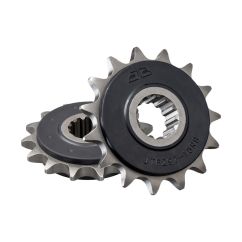 JTF297.15RB FRONT RUBBER CUSHIONED SPROCKET 15 TEETH 525 PITCH NATURAL SCM420 CHROMOLY STEEL ALLOY