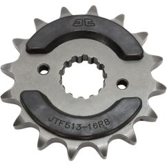 JTF513.16RB FRONT RUBBER CUSHIONED SPROCKET 16 TEETH 530 PITCH NATURAL SCM420 CHROMOLY STEEL ALLOY
