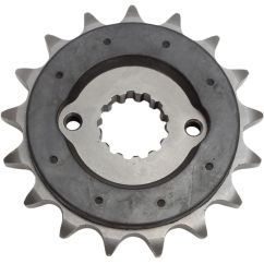 JTF513.17RB FRONT RUBBER CUSHIONED SPROCKET 17 TEETH 530 PITCH NATURAL SCM420 CHROMOLY STEEL ALLOY