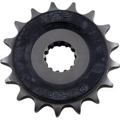 JTF580.17RB FRONT RUBBER CUSHIONED SPROCKET 17 TEETH 50 PITCH NATURAL SCM420/20CRMO CHROMOLY STEEL A