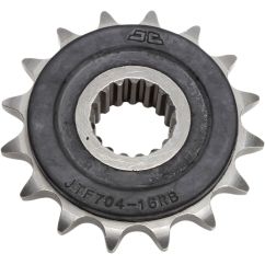 JTF704.16RB FRONT RUBBER CUSHIONED SPROCKET 16 TEETH 525 PITCH NATURAL SCM420 CHROMOLY STEEL ALLOY