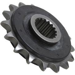 JTF704.17RB FRONT RUBBER CUSHIONED SPROCKET 17 TEETH 525 PITCH NATURAL SCM420 CHROMOLY STEEL ALLOY