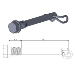 BRAKE PAD PIN OEM REPLACEMENT - 17020391