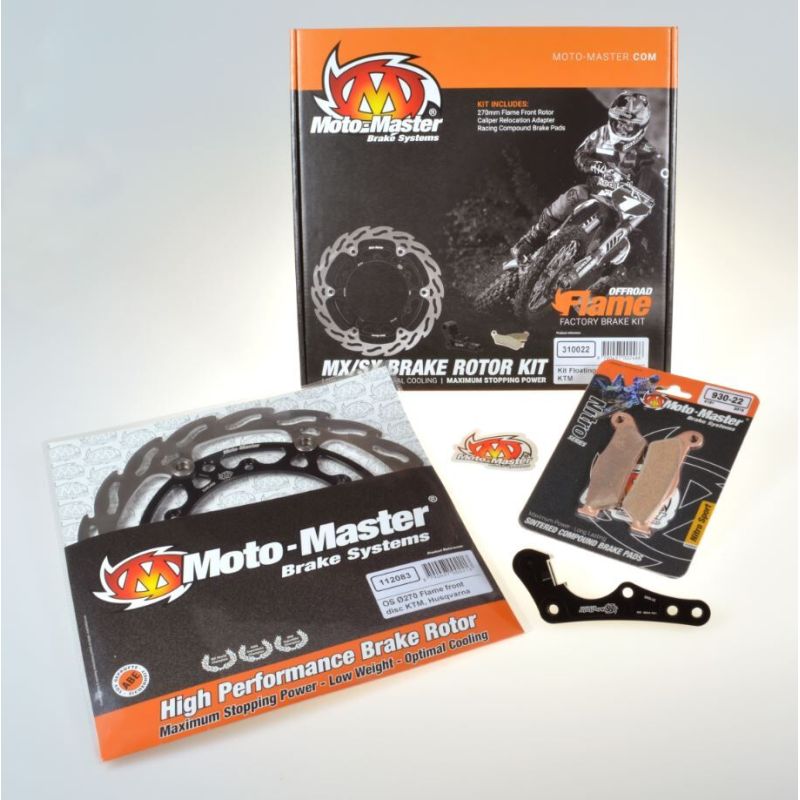 BRAKE KIT FLAME FLOATING DISC 270 MM, BRAKE PADS, RELOCATE BRACKET - 17040446
