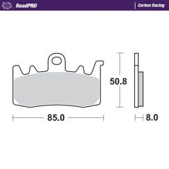 BRAKE PAD ROADPRO CARBON RACING - 17212686
