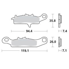 BRAKE PAD ATV SINTER PRO RACING - 17211709