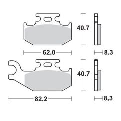 BRAKE PAD ATV SINTER PRO RACING - 17211718