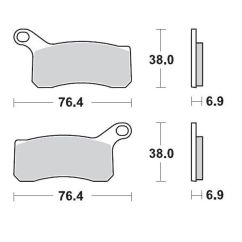 BRAKE PAD ATV SINTER PRO RACING - 17211720