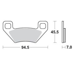 BRAKE PAD ATV SINTER PRO RACING - 17211725
